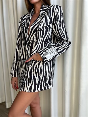 Zebra Ceket Elbise